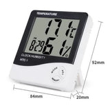 Mini Digital Thermometer Hygrometer Clock Indoor Room Temperature Humidity Gauge Meter Monitor