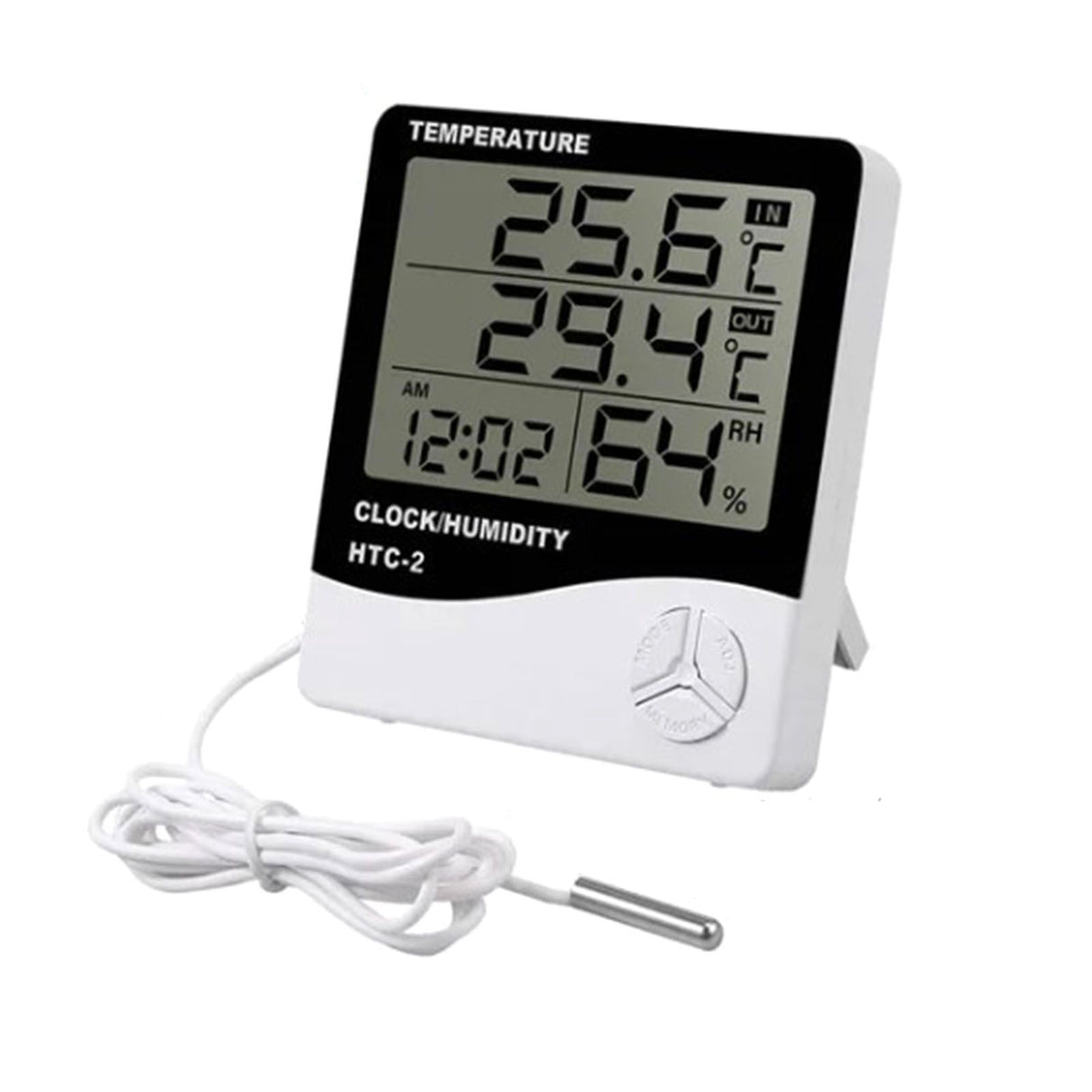 Digital Hygrometer Thermometer Home Temperature Humidity Monitor with External Waterproof Probe for Indoor Outdoor