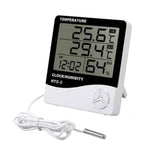 Digital Hygrometer Thermometer Home Temperature Humidity Monitor with External Waterproof Probe for Indoor Outdoor - Top-Down View