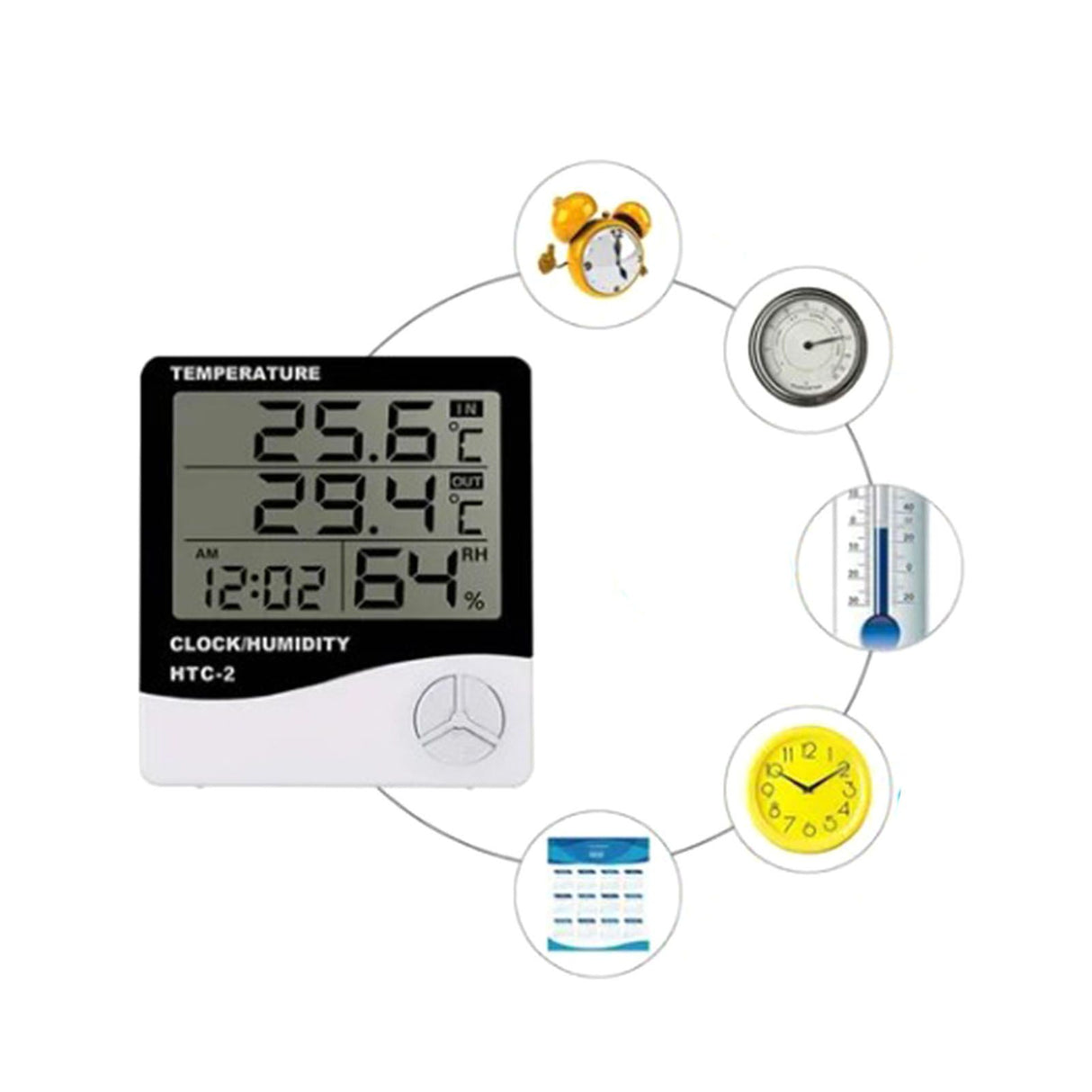 Digital Hygrometer Thermometer Home Temperature Humidity Monitor with External Waterproof Probe for Indoor Outdoor