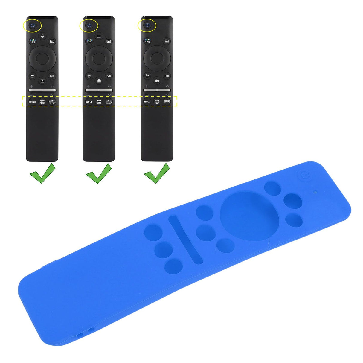 Silicone Protective Cover Case for Samsung Smart TV Remote Control BN59 01259E 1259B 1312A 1312B Blue