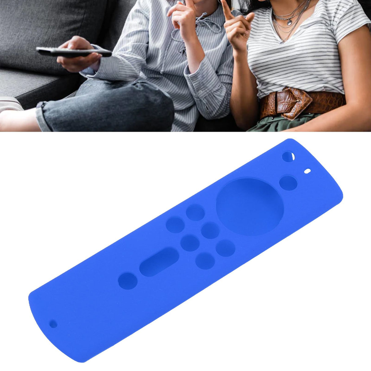 Silicone Protective Case for Fire TV Stick 4K 2018 Remote Control Shockproof Anti Slip Protective Cover Blue