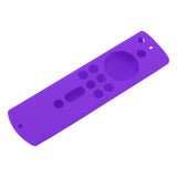 Silicone Protective Case for Fire TV Stick 4K 2018 Remote Control Shockproof Anti Slip Protective Cover Purple - Side View