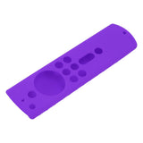Silicone Protective Case for Fire TV Stick 4K 2018 Remote Control Shockproof Anti Slip Protective Cover Purple - Close-Up Angle