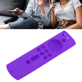 Silicone Protective Case for Fire TV Stick 4K 2018 Remote Control Shockproof Anti Slip Protective Cover Purple