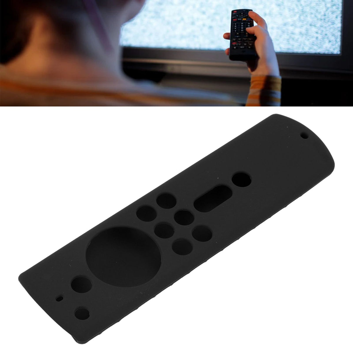 Silicone Protective Case for Fire TV Stick 4K 2018 Remote Control Shockproof Anti Slip Protective Cover Black