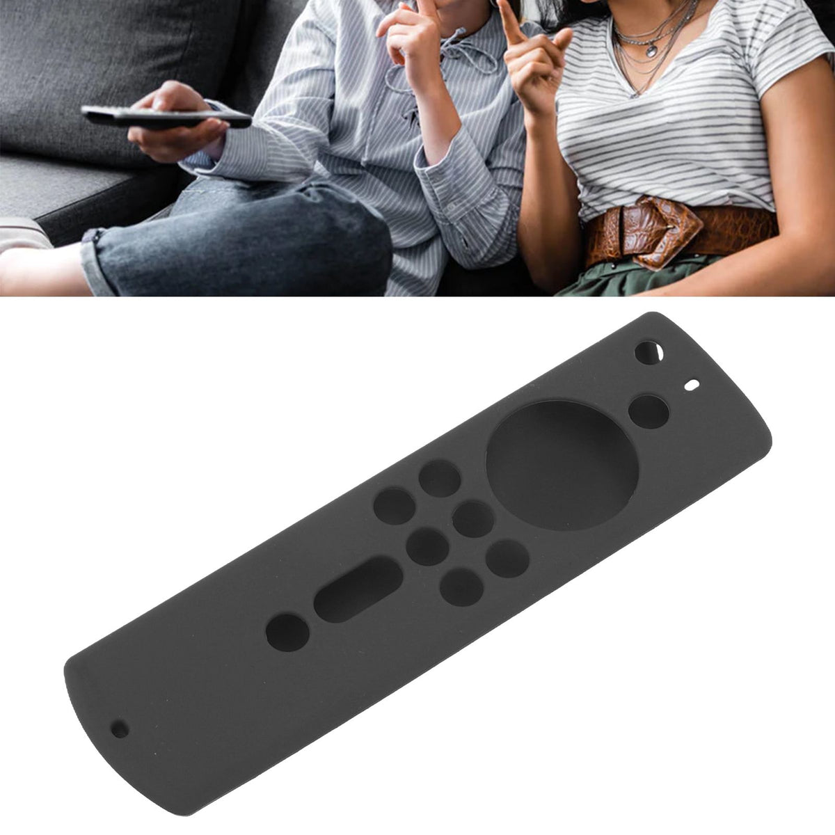 Silicone Protective Case for Fire TV Stick 4K 2018 Remote Control Shockproof Anti Slip Protective Cover Grey