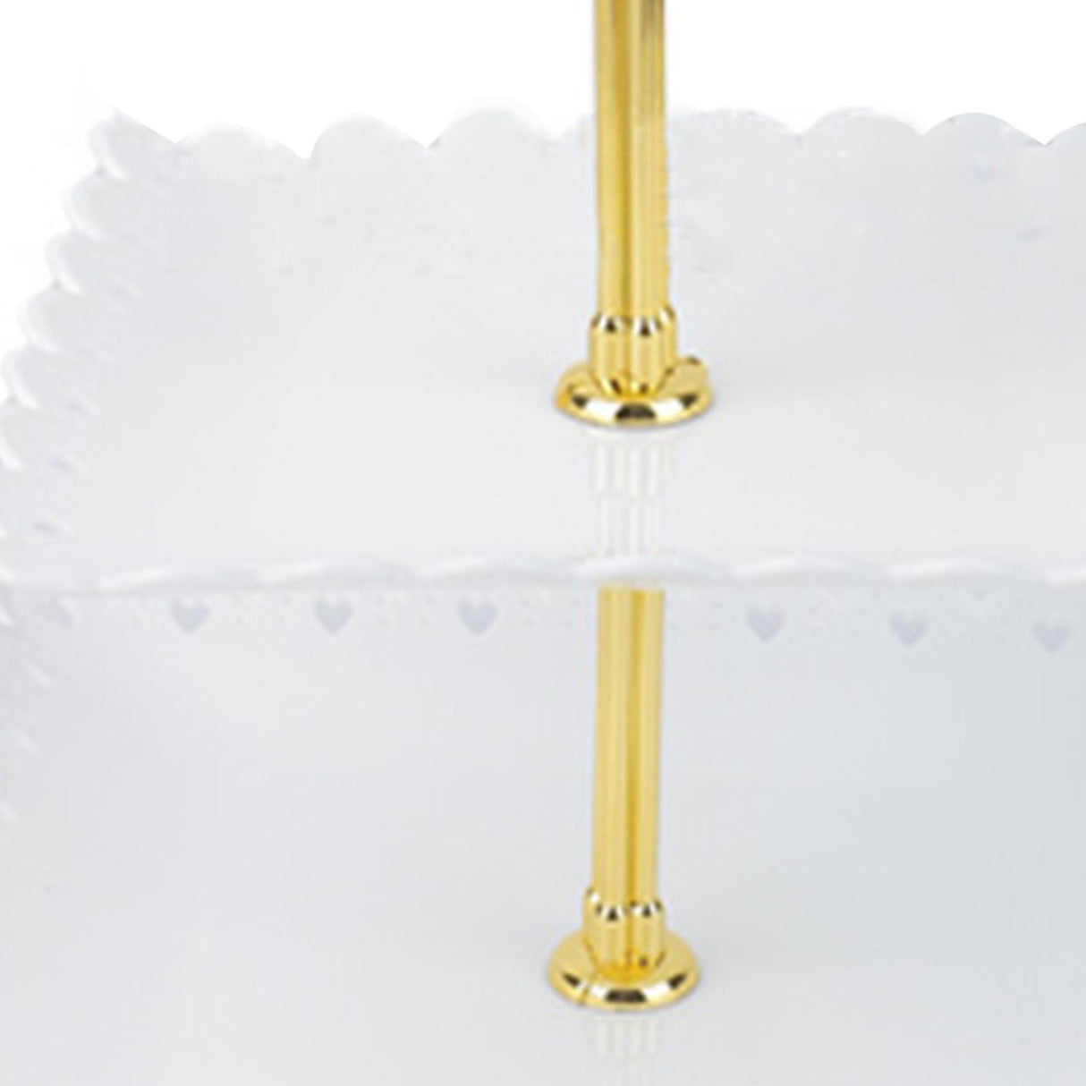 White 3 Tier Cupcake Stand Stable Plastic Decorative Square Dessert Serving Tray Rack for Weddings Parties