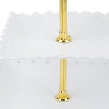 White 3 Tier Cupcake Stand Stable Plastic Decorative Square Dessert Serving Tray Rack for Weddings Parties