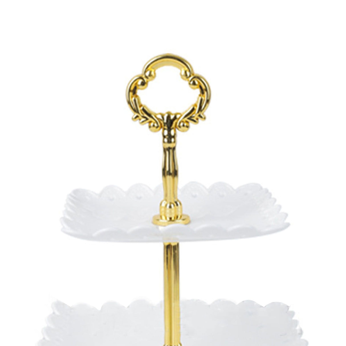 White 3 Tier Cupcake Stand Stable Plastic Decorative Square Dessert Serving Tray Rack for Weddings Parties