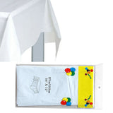 5Pcs Disposable Tablecloth White 137x183cm PE Protective Table Cloth for Wedding Party Tablecloth