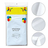 5Pcs Disposable Tablecloth White 137x183cm PE Protective Table Cloth for Wedding Party Tablecloth - Extra Image