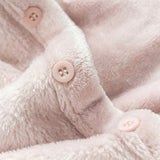 Hooded Blanket Wearable Polyester Plush Rabbit Ear Hooded Blanket Throw Soft Warm Blanket for Home Pink Large