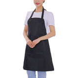 6pcs Waterproof Apron Lightweight Black Apron with Two Pockets for Mens Women for Housework Cooking - Top-Down View