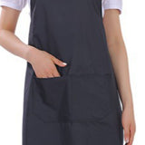 6pcs Waterproof Apron Lightweight Black Apron with Two Pockets for Mens Women for Housework Cooking - Low Angle