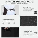6pcs Waterproof Apron Lightweight Black Apron with Two Pockets for Mens Women for Housework Cooking - Extra Image