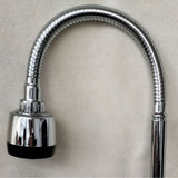 Kitchen Sink Faucet with Pull Down Sprayer Cold and Hot Water Brushed Stainless Steel Faucet Water Tap - Low Angle