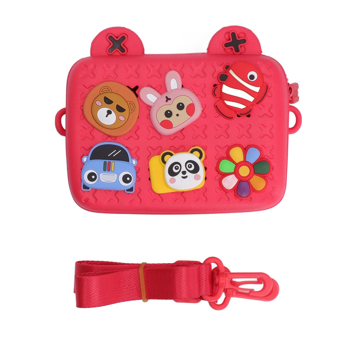 Cartoon Camera Shoulder Bags Children's Camera Protector Bag for Kids Birthday Gift Red
