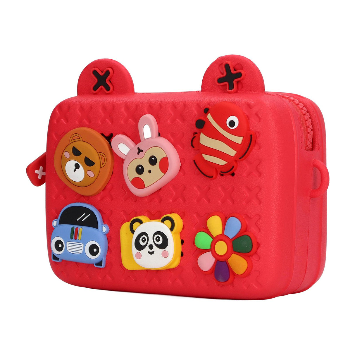 Cartoon Camera Shoulder Bags Children's Camera Protector Bag for Kids Birthday Gift Red