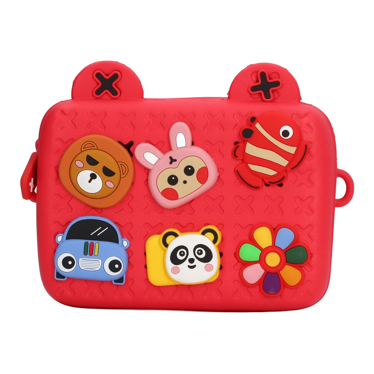 Cartoon Camera Shoulder Bags Children's Camera Protector Bag for Kids Birthday Gift Red
