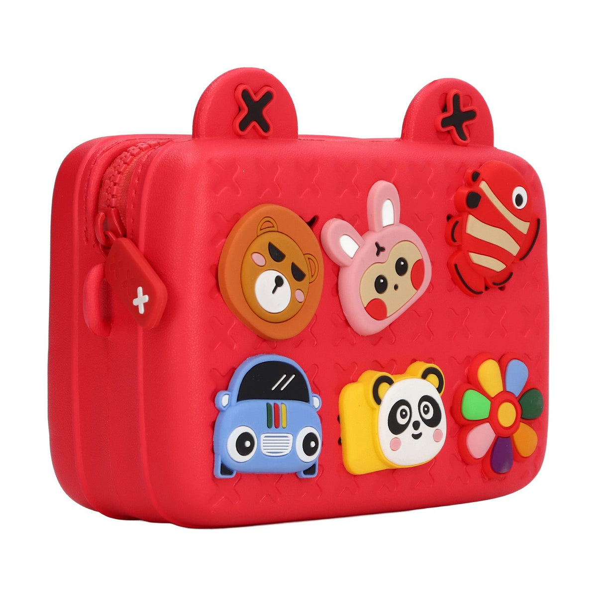 Cartoon Camera Shoulder Bags Children's Camera Protector Bag for Kids Birthday Gift Red