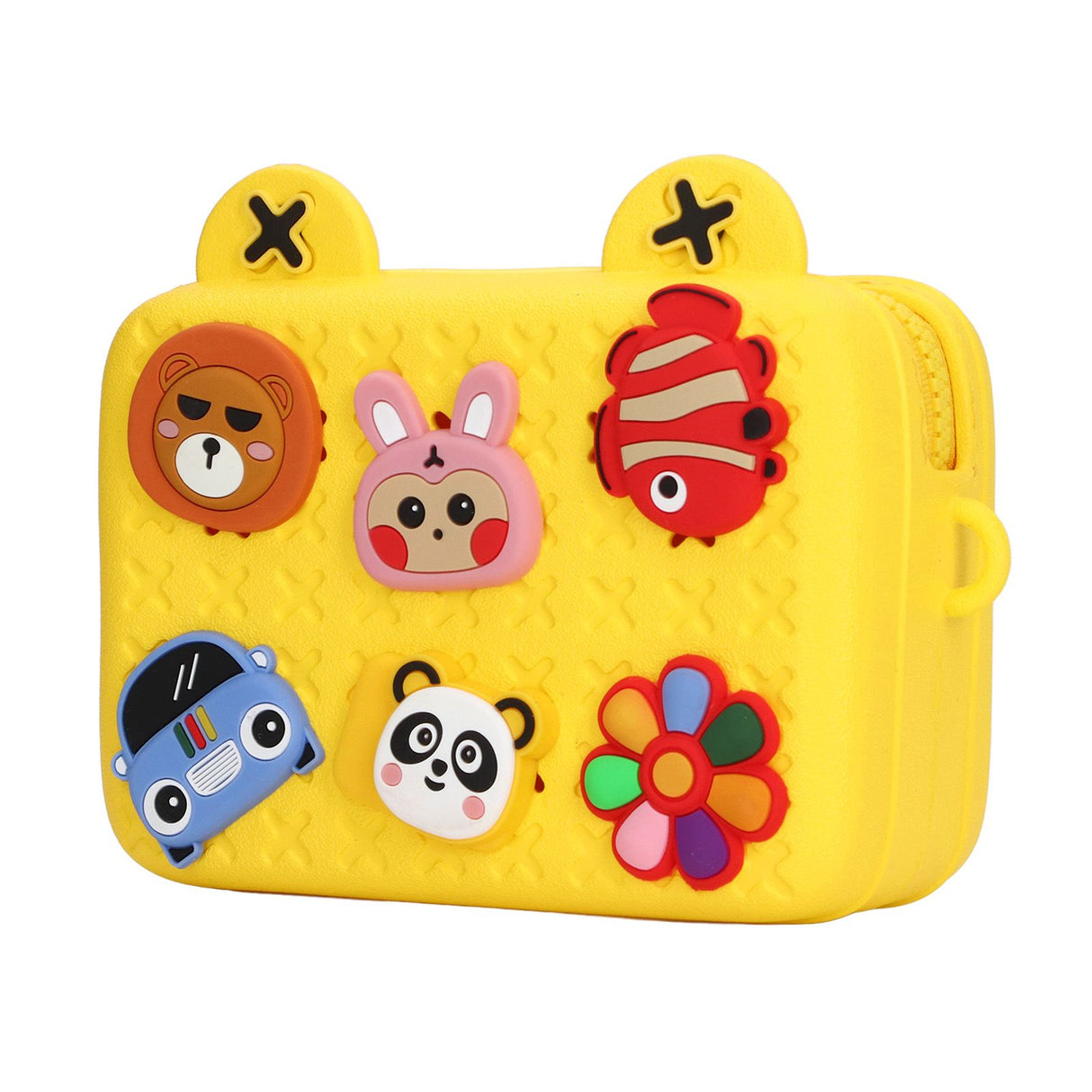 Cartoon Camera Shoulder Bags Children's Camera Protector Bag for Kids Birthday Gift Yellow