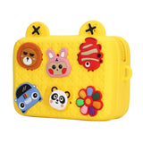 Cartoon Camera Shoulder Bags Children's Camera Protector Bag for Kids Birthday Gift Yellow - Front View