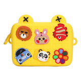 Cartoon Camera Shoulder Bags Children's Camera Protector Bag for Kids Birthday Gift Yellow - Side View