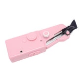 Handheld Sewing Machine Smoothing Stitching Portable Electric Sewing Tool for Home Travel Pink