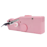 Handheld Sewing Machine Smoothing Stitching Portable Electric Sewing Tool for Home Travel Pink - Extra Image