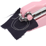 Handheld Sewing Machine Smoothing Stitching Portable Electric Sewing Tool for Home Travel Pink