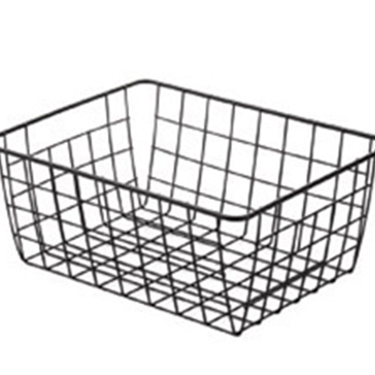 Wire Basket Hollow Breathable Large Multi Functional Iron Storage Basket for Underwear Snacks Fruits Toy Black