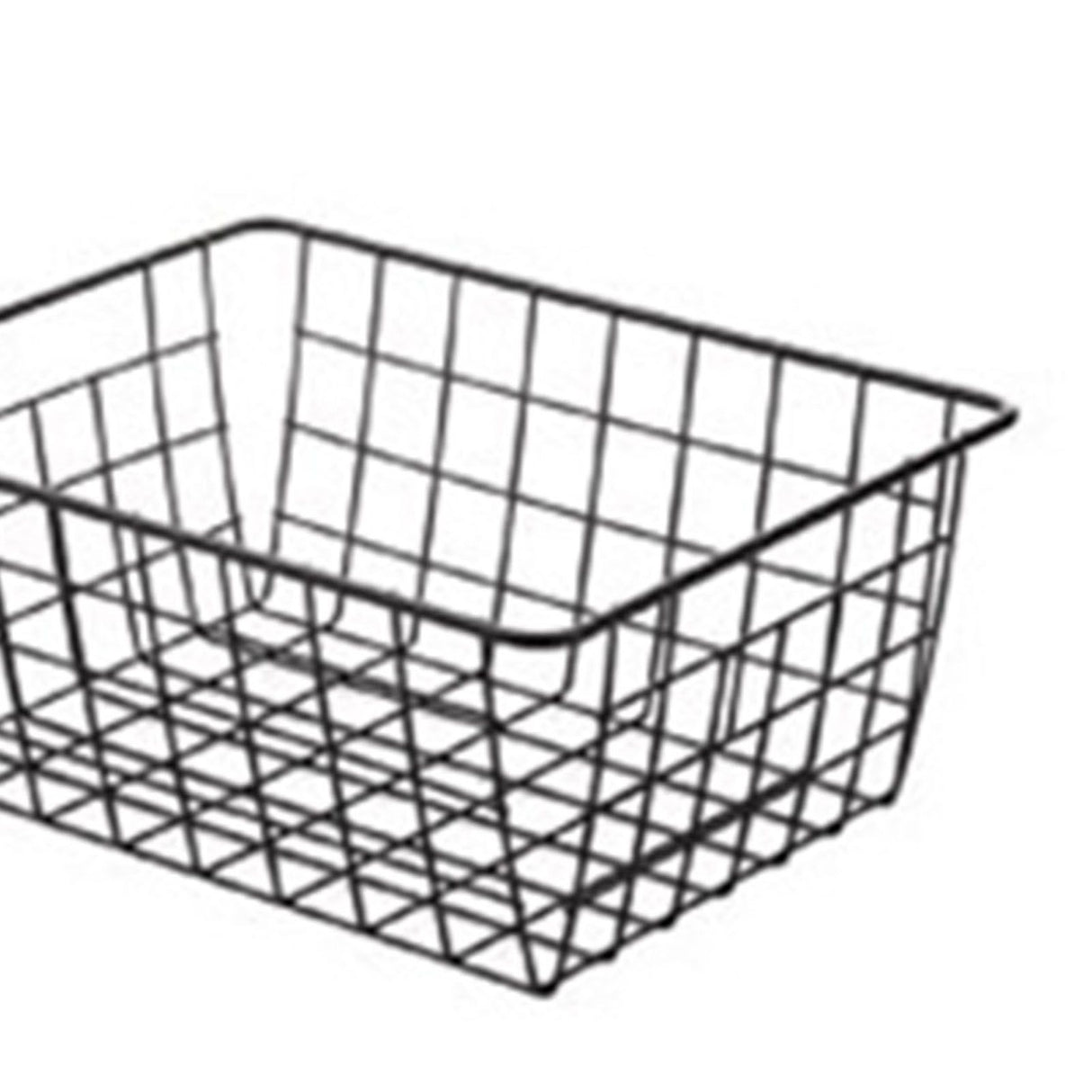 Wire Basket Hollow Breathable Large Multi Functional Iron Storage Basket for Underwear Snacks Fruits Toy Black