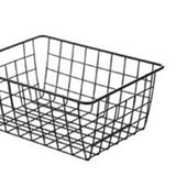 Wire Basket Hollow Breathable Large Multi Functional Iron Storage Basket for Underwear Snacks Fruits Toy Black