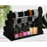 Velvet Jewelry Tower 3 Layers Watch Bracelet Holder Necklace Jewelry Display Stand Black Jewelry Stand
