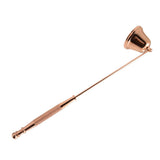 Candle Snuffer Bell Shaped Iron Electroplating Candle Extinguisher for Home Candle Tool Rose Gold - Side View