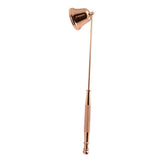Candle Snuffer Bell Shaped Iron Electroplating Candle Extinguisher for Home Candle Tool Rose Gold - Top-Down View