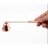 Candle Snuffer Bell Shaped Iron Electroplating Candle Extinguisher for Home Candle Tool Rose Gold