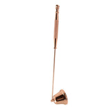 Candle Snuffer Bell Shaped Iron Electroplating Candle Extinguisher for Home Candle Tool Rose Gold - Extra Image