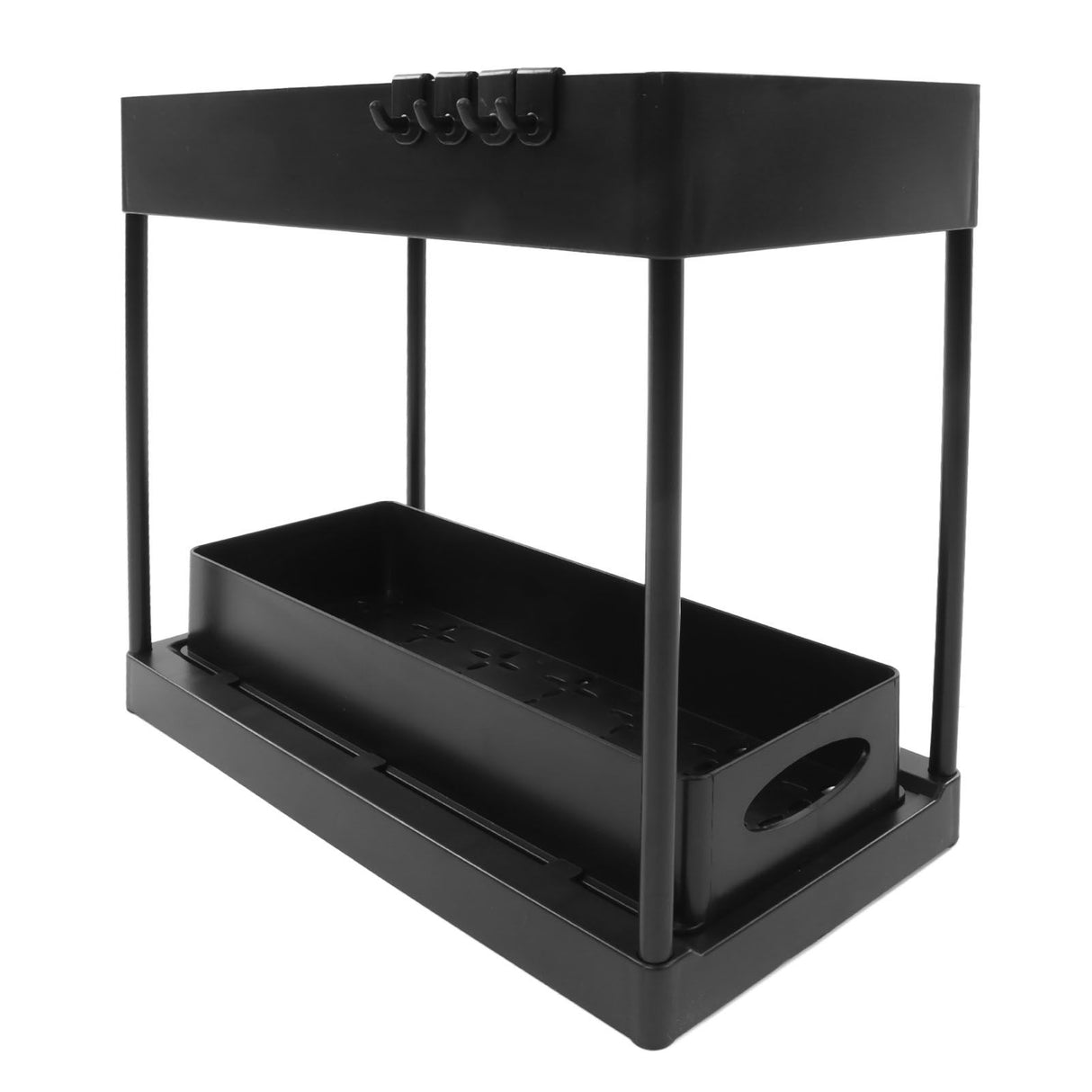 Under Sink Organizers Large Capacity Slide Out Storage Baskets for Bathrooms Kitchens Closets Laundry Rooms Offices Black