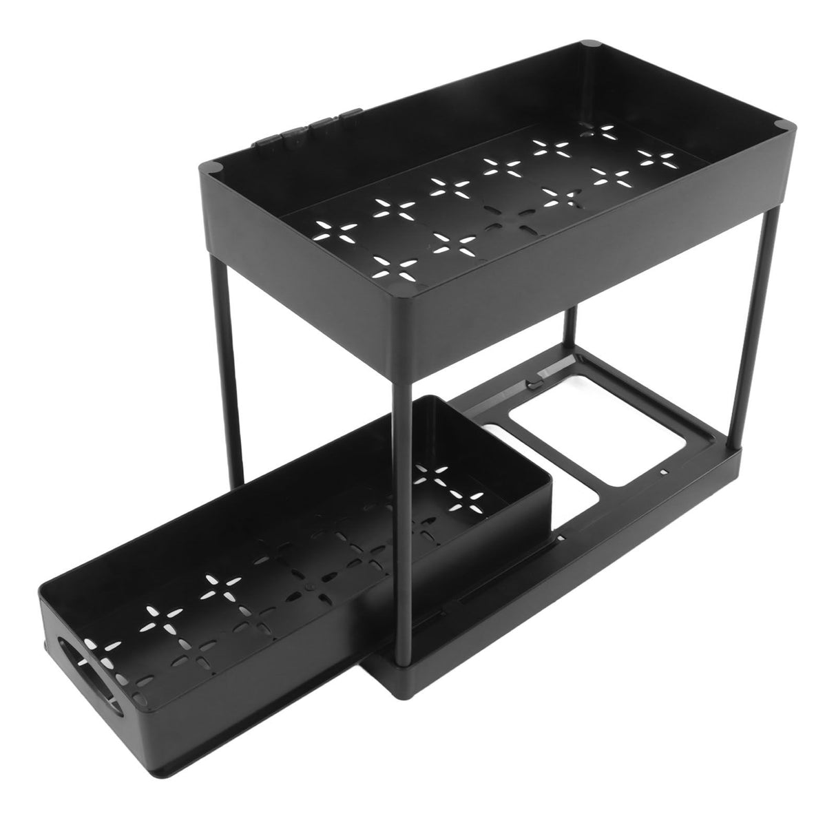 Under Sink Organizers Large Capacity Slide Out Storage Baskets for Bathrooms Kitchens Closets Laundry Rooms Offices Black