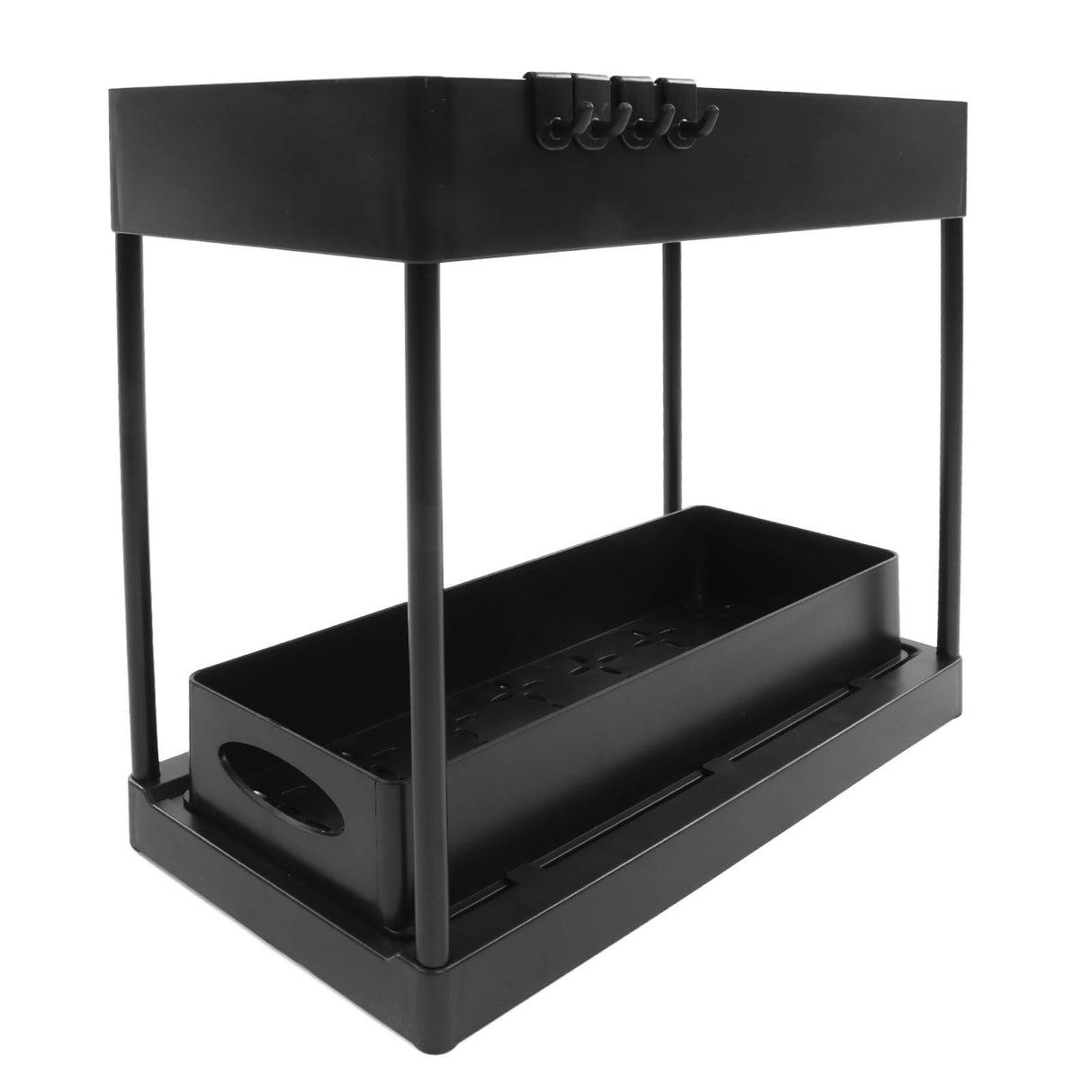 Under Sink Organizers Large Capacity Slide Out Storage Baskets for Bathrooms Kitchens Closets Laundry Rooms Offices Black