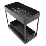 Under Sink Organizers Large Capacity Slide Out Storage Baskets for Bathrooms Kitchens Closets Laundry Rooms Offices Black - Close-Up Angle