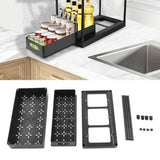 Under Sink Organizers Large Capacity Slide Out Storage Baskets for Bathrooms Kitchens Closets Laundry Rooms Offices Black