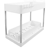 Under Sink Organizers Large Capacity Slide Out Storage Baskets for Bathrooms Kitchens Closets Laundry Rooms Offices White