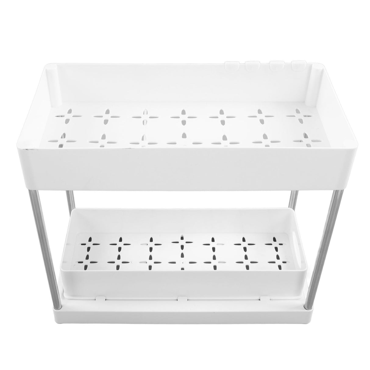Under Sink Organizers Large Capacity Slide Out Storage Baskets for Bathrooms Kitchens Closets Laundry Rooms Offices White