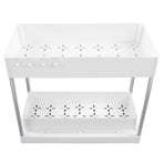 Slide Out Storage Baskets ABS Under Sink Organizer Cabinet Sliding Drawers for Kitchen Bathroom Cosmetic Storage White