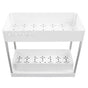 Slide Out Storage Baskets ABS Under Sink Organizer Cabinet Sliding Drawers for Kitchen Bathroom Cosmetic Storage White