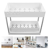 Slide Out Storage Baskets ABS Under Sink Organizer Cabinet Sliding Drawers for Kitchen Bathroom Cosmetic Storage White