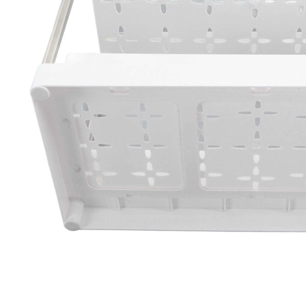 Slide Out Storage Baskets ABS Under Sink Organizer Cabinet Sliding Drawers for Kitchen Bathroom Cosmetic Storage White